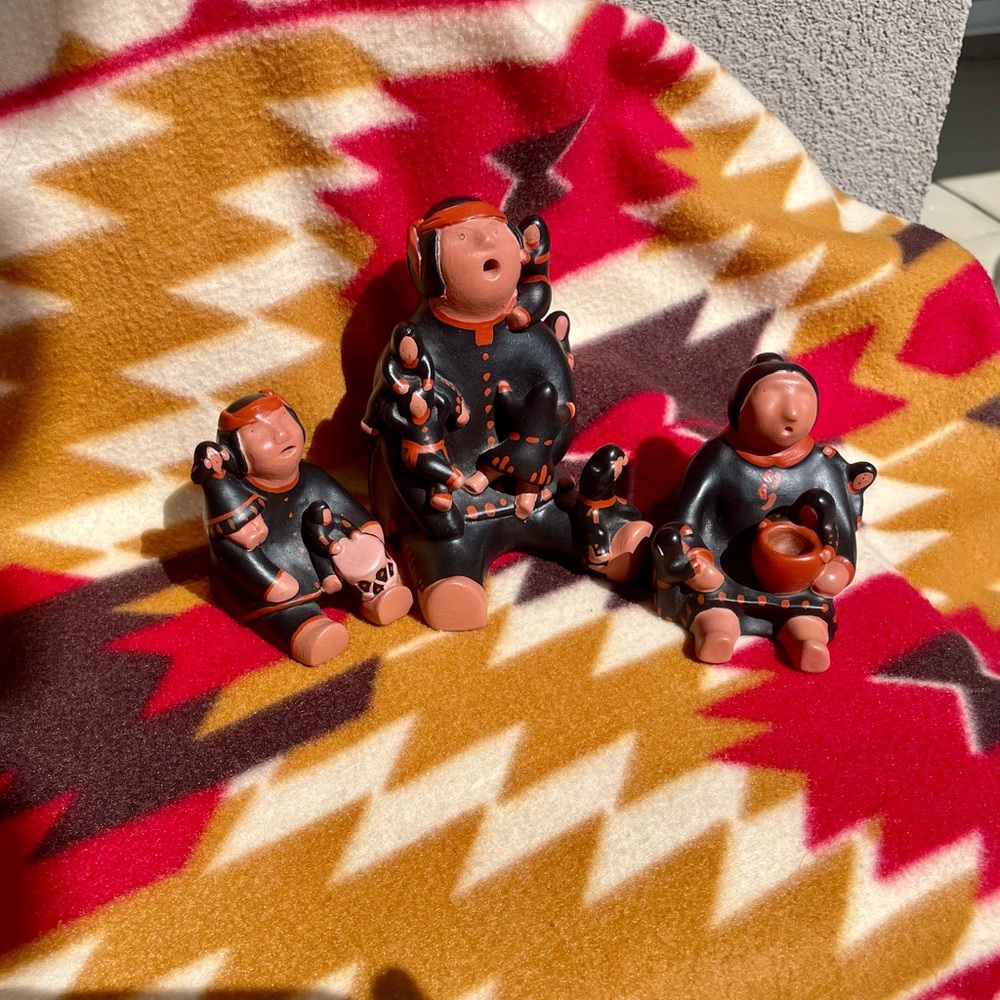 Native American Clay Figurines-Trail of Tears, Set of Three